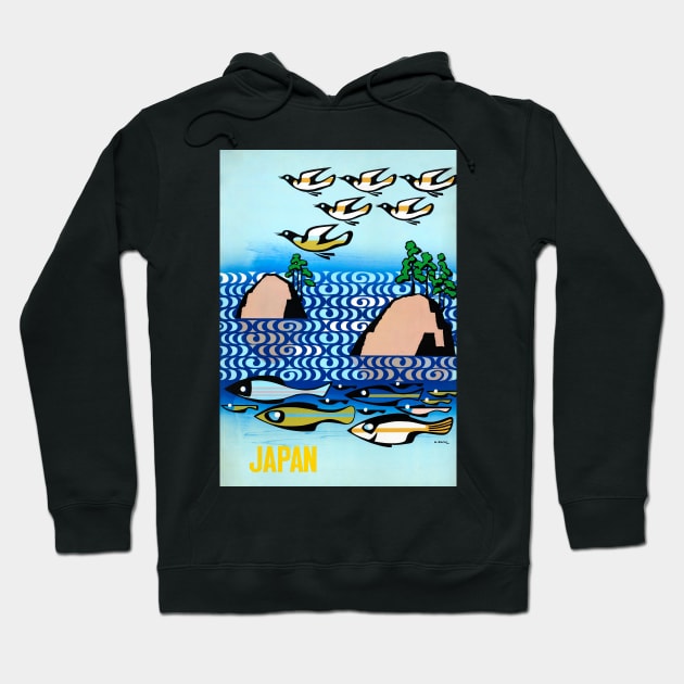 Vintage Travel Poster Japan Hoodie by vintagetreasure